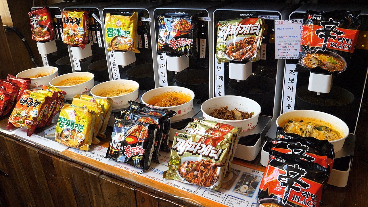무인 라면 편의점, 라면 가게 모음! / automated ramen machine! ramen store