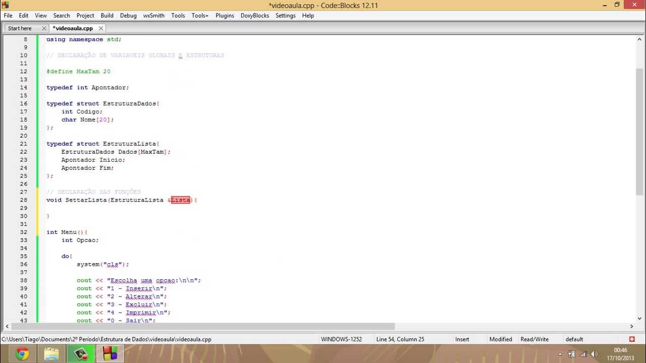 Lista Encadeada Simples em C++ #2 - Tiago Borges - YouTube