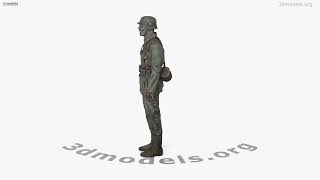 Zombie WW2 German Soldier 3D model by 3DModels.org