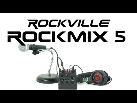 How to Use the Rockville RockMix 5 ch USB Interface Mixer w/ Bluetooth & Effects (Podcast/Recording)