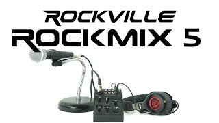 How to Use the Rockville RockMix 5 ch USB Interface Mixer w/ Bluetooth & Effects (Podcast/Recording)