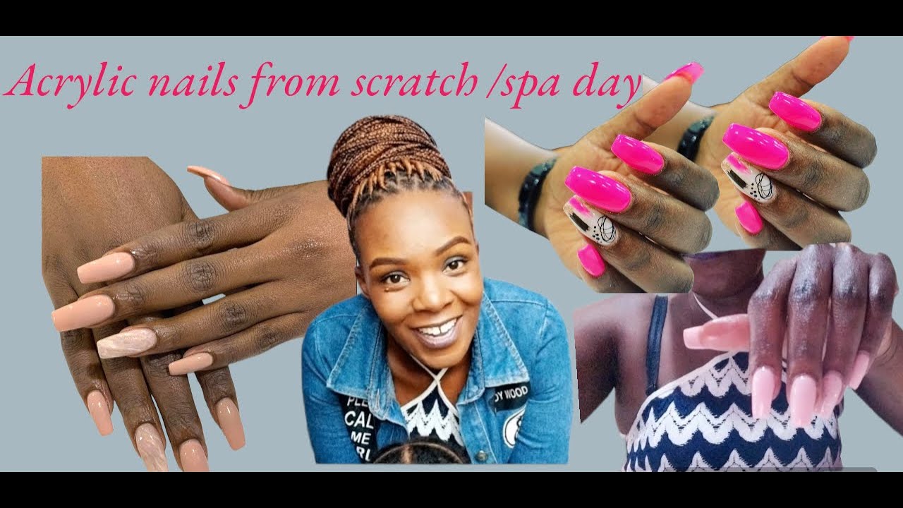 A day in life/ How to do acrylic nails from scratch/Spend the day with