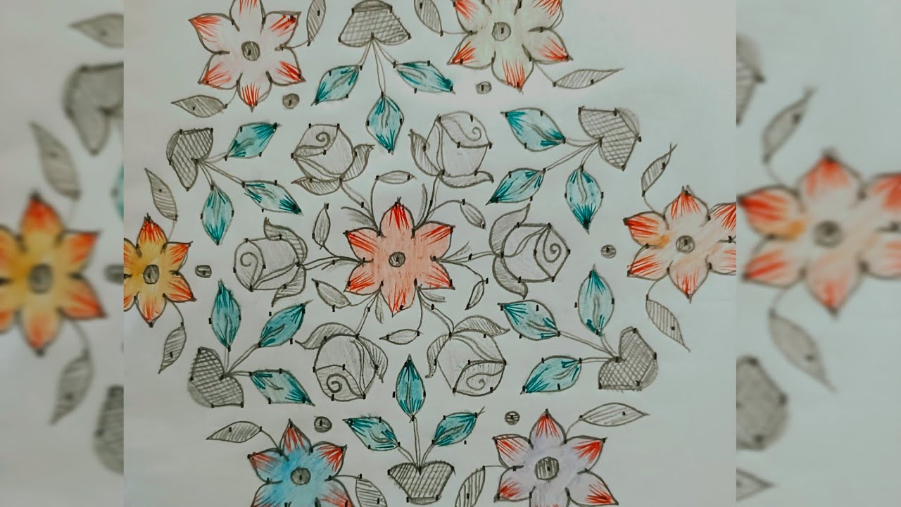 19 * 10 dots muggu #rangoli #dotsrangoli #dots #dotskolam #muggulu #beautifulrangoli#viral #trending