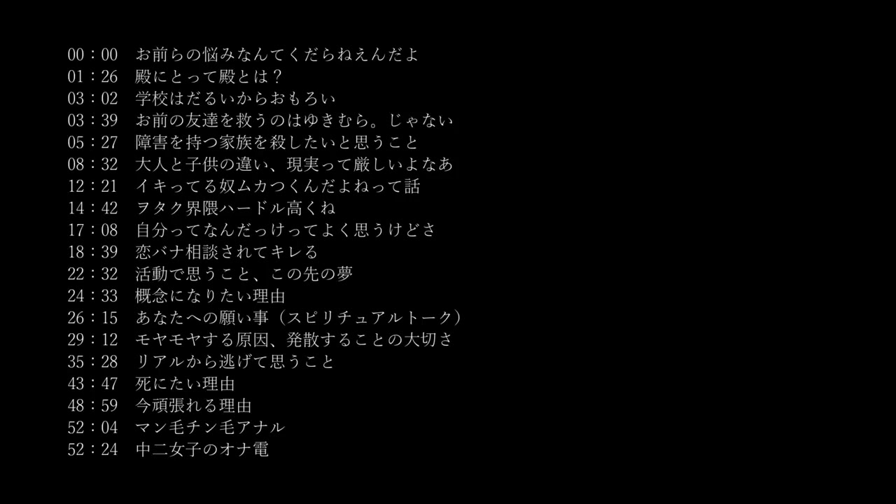【１時間作業用】お前ら舐めてんのかよ【上級者向け雑談】　ゆきむら。　2020　1128