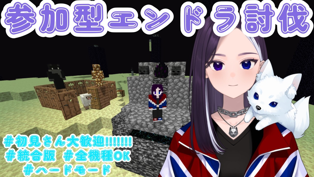 【参加型】声が枯れていてもエンドラ討伐！！！ #初見さん大歓迎  #マイクラ 【LiccaLin/#VTuber】