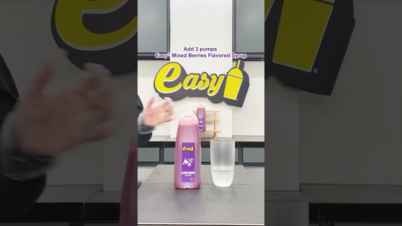 Mixed Berries Fruit Soda using Easy® Mixed Berries Flavored Syrup