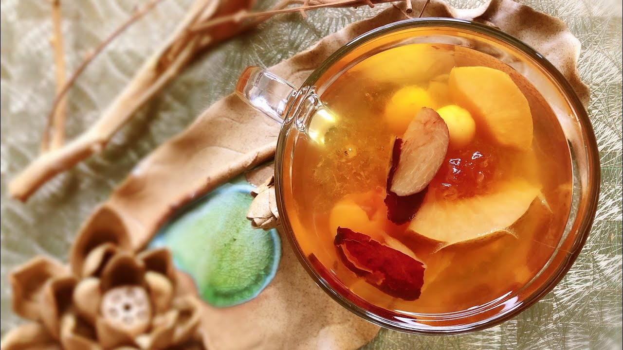 Peach Gum & Pear Dessert Soup | Tao Jiao Dessert | Nourishing Tong Sui ...