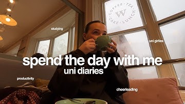 uni diaries: spend the day with me | studying, cheerleading, productivity