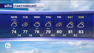Metro Detroit Forecast: Mostly sunny afternoon, dry for the Ford fireworks