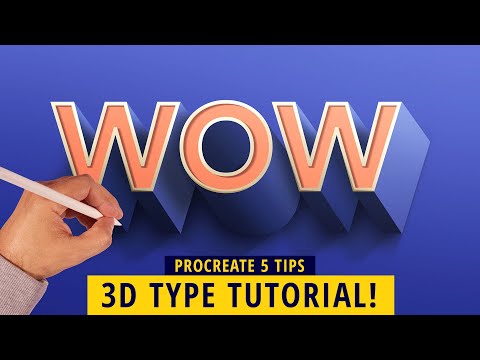 PROCREATE 5: Create Stunning 3D Type Illustrations (Procreate Tips)