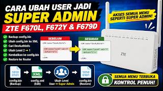 Cara Unlock Mode User Jadi Super Admin ZTE F670L, F672Y & F679D Tanpa Flash Firmware