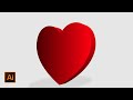 How to draw 3D Perspective Poker HEART Icon in Adobe Illustrator | DesignMentor