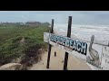9-21-2020 Surfside Beach, Tx Tropical Storm Beta surge destroys road, flooding, beach erosion, drone