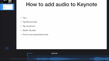 Add Audio to Keynote