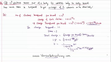 Time to acquire One Coulomb Charge Problem in Electric Charges and Fields in JEE and NEET