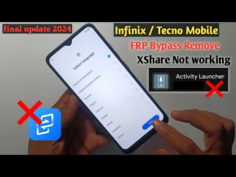 Android 12/13 FRP bypass Final update 2024 | TECNO/INFINIX | Activate launcher not work | NO Xshare