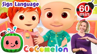 pat a cake pat a cake cocomelon nursery rhymes learn asl baby sign language for kids