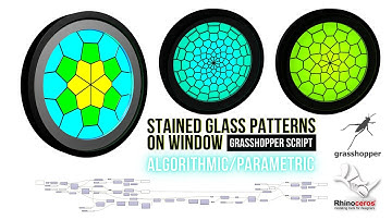 Stained Glass Pattern Window Algorithmic / Computational Rhino & Grasshopper Parametric Architecture
