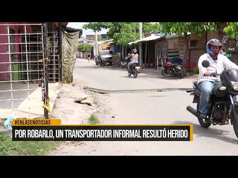 Transportador informal herido en robo de motocicleta en el barrio San Silvestre