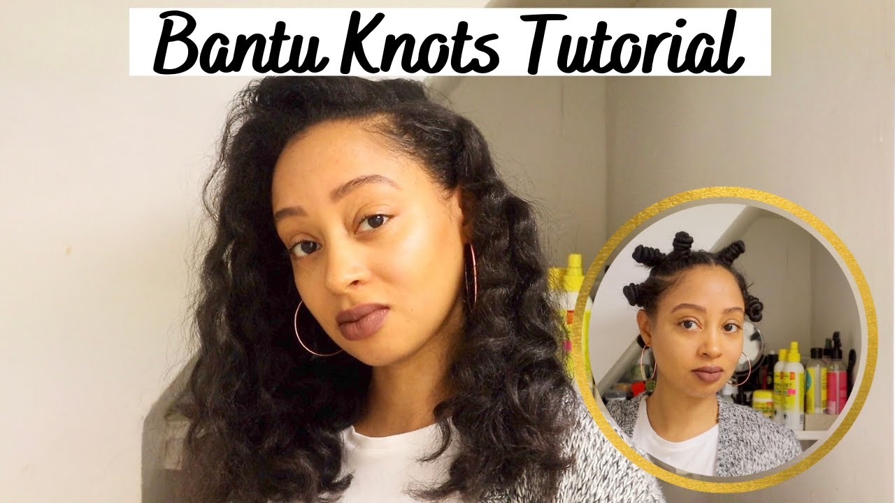 How To: Bantu Knots Tutorial on Straight Natural Hair | Heatless Curls