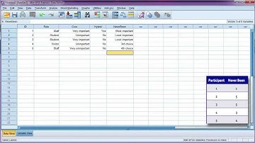Enter data from a questionnaire, Ex 4: Ranked response
