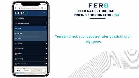 Feed Rates through Pricing coordinator - TiA - Fero.Ai