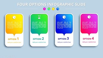 Create 4 Options Infographic slide design in PowerPoint