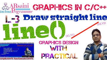 Graphics in C (L-3) || Draw line using line() function || draw straight line
