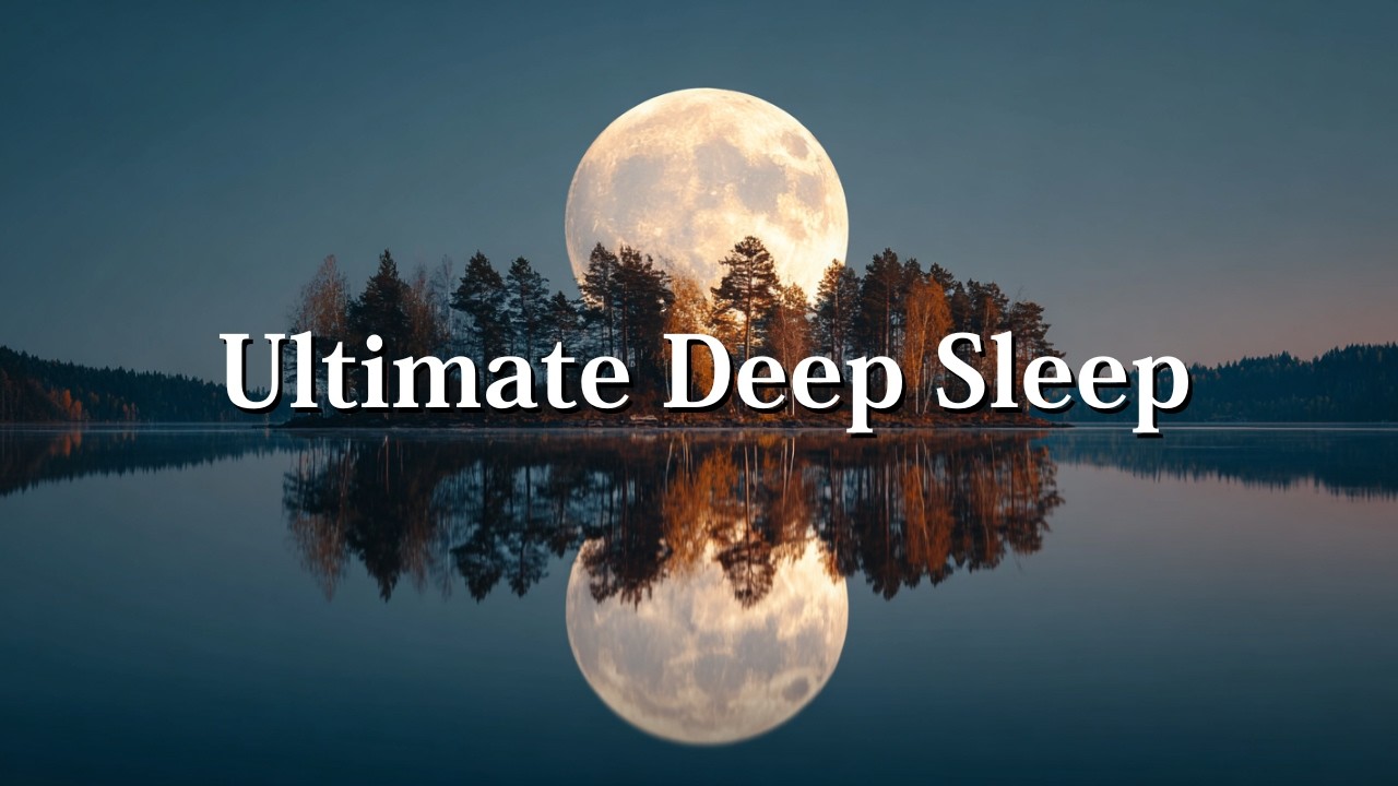 (Deep Sleep Music) Floating in Silence: Deep Relaxation with the Golden Moon Reflection