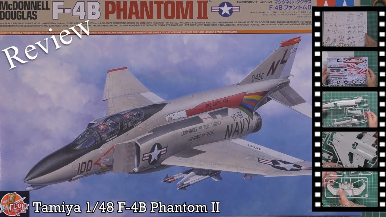Tamiya 1/48 F-4B Phantom II review - YouTube