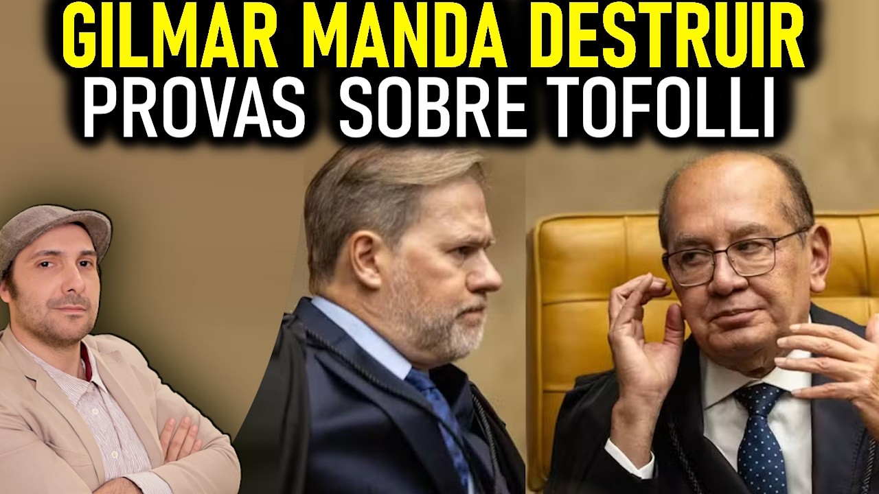 GILMAR VAI SE ARREPENDER POR MANDAR DESTRUIR PROVAS DO SIGILO TOFFOLI, SUSPENDE