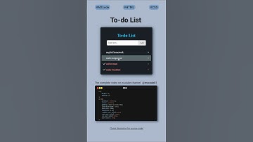 Build a Modern To-Do List App 🚜 | HTML/CSS/JS Tutorial (2025) | mzcode01 #css #coding #javascript