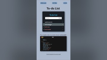 Build a Modern To-Do List App 🚜 | HTML/CSS/JS Tutorial (2025) | mzcode01 #css #coding #javascript
