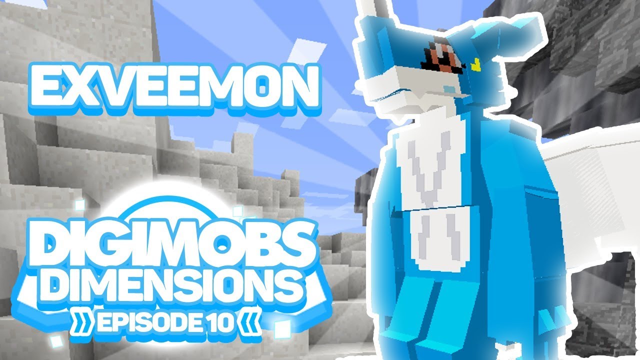 Minecraft Digimobs Dimensions - Ep 10 - Veemon Digivolve to ExVeemon ...