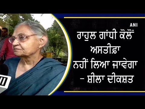 ਰਾਹੁਲ ਗਾਂਧੀ ਕਾਂਗਰਸ ਦੀ ਜ਼ਰੂਰਤ, ਅਸਤੀਫ਼ਾ ਨਹੀਂ ਲਵਾਂਗੇ - ਸ਼ੀਲਾ ਦੀਕਸ਼ਤ