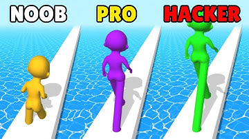 NOOB vs PRO vs HACKER in Leggy Run