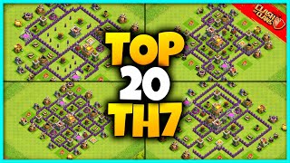 New BEST TH7 BASE WAR/TROPHY Base Link 2023 (Top20) Clash of Clans - Town Hall 7 Farm Base