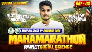 Complete S.ST - Day 04 (Mahamarathon) - Most Expected Session | AMU/JMI Class 9th Entrance Exam 2026