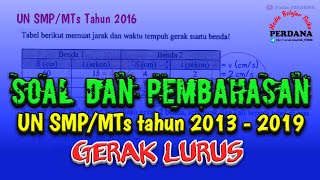 Soal dan Pembahasan UN IPA FISIKA SMP - Gerak Lurus