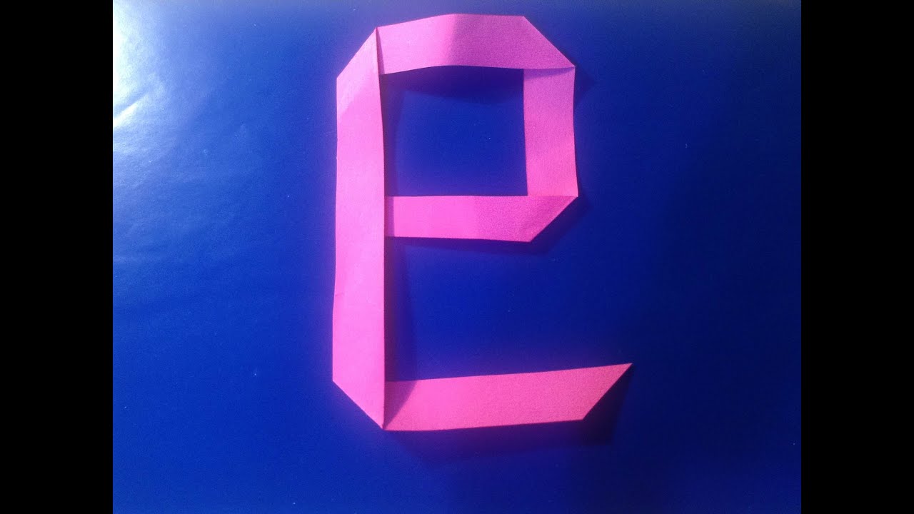 Origami Alphabeth - Origami ABC --- Character E - YouTube