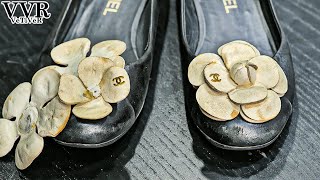 'Restore'  'CHANEL'  Flower Ballelina Flat Shoes  -VeTiVeR