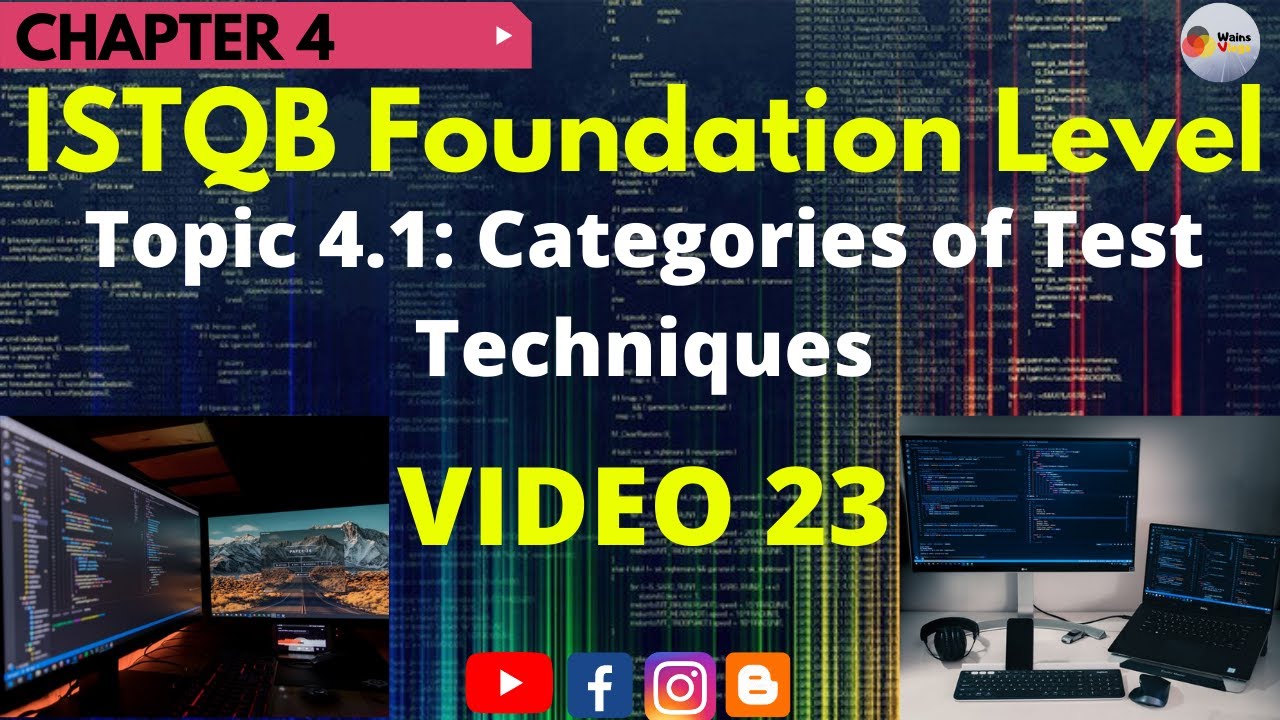 ISTQB Foundation Level|CH#4: Test Techniques | Topic 4.1: Test ...
