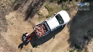 TOMCAT Model 450 HV Hydraulic Log Splitter Product Overview with foot-pedal attachment