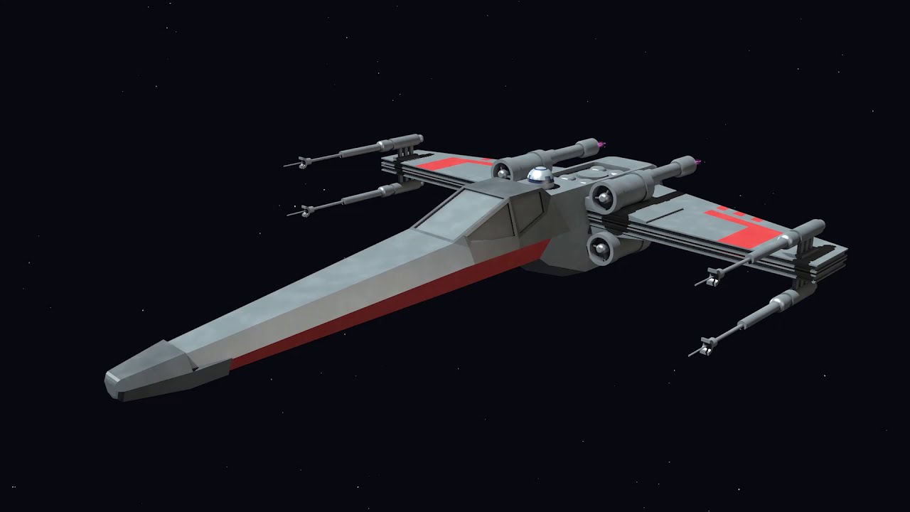 X Wing - Star Wars | 3D Model | Animation | Cinema 4D - YouTube