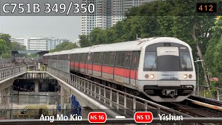 [Retired ; ECB ; Door Obstruction][SMRT] KNS C751B ~ 349/350 NS16 Ang Mo Kio → NS13 Yishun