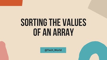 P7_Sorting the values of an Array #java #coding