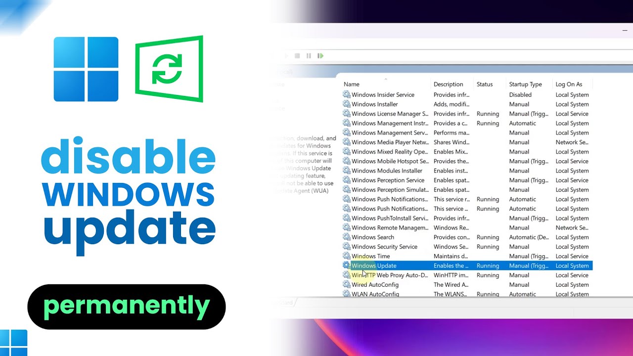 How to Permenantly Disable Windows Update on Windows 11 [easy] - YouTube