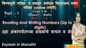 Scholarship 5th Unit 1 Chapter 2 | Reading and Writing Numbers (UP to Ten Digits)Exercise 2.1 & 2.2