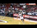 Dwyane Wade 21 Lebron James 13 Chris Bosh 17 combined 51 points (awesome dunks) vs Pistons HD