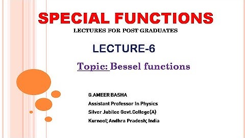 Bessel function